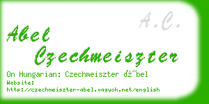 abel czechmeiszter business card